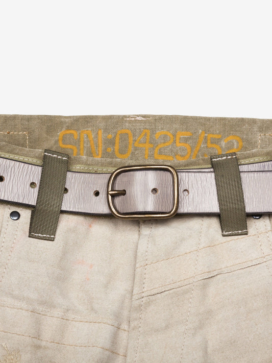 CONCRETE GREY LEATHER BELT - HAVIE MNFCT.