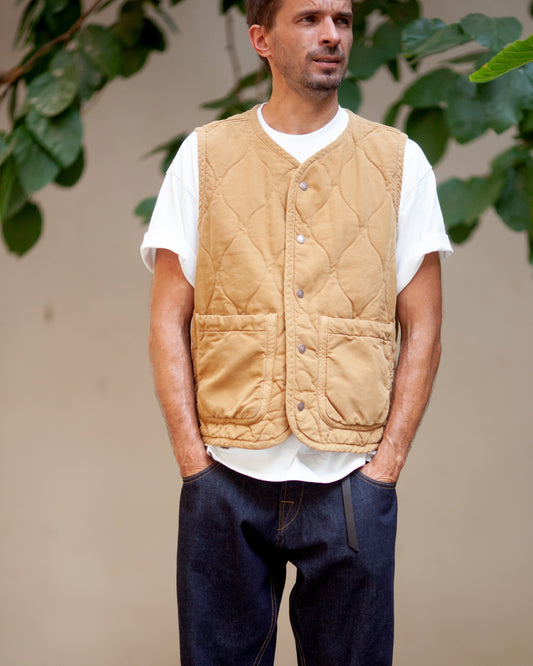 MUSTARD QUILTED VEST - HAVIE MNFCT.