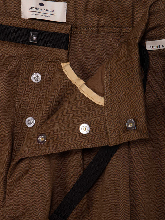 BROWN HERRINGBONE PATTON PANTS 3.0 - HAVIE MNFCT.