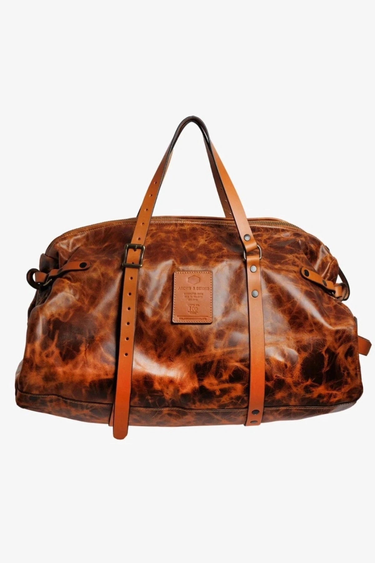 designer travel bags men's MEN'S DESIGNER LEATHER WEEKENDER – UPCYCLED NYLON & LEATHER BAG