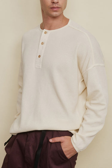 Waffle Henley - Natural