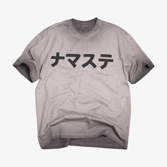 NAMASTE T-SHIRT GREY FADE