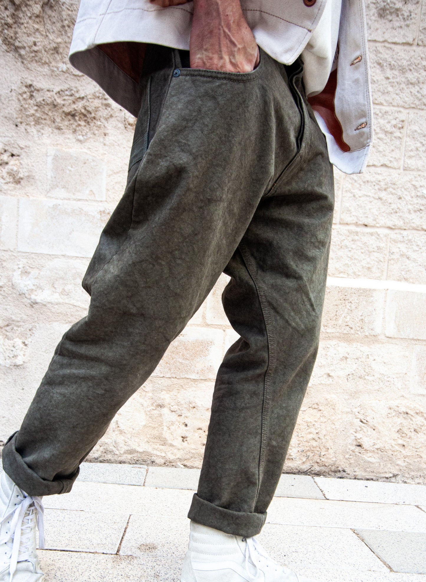 OLIVE GARAGE PANTS