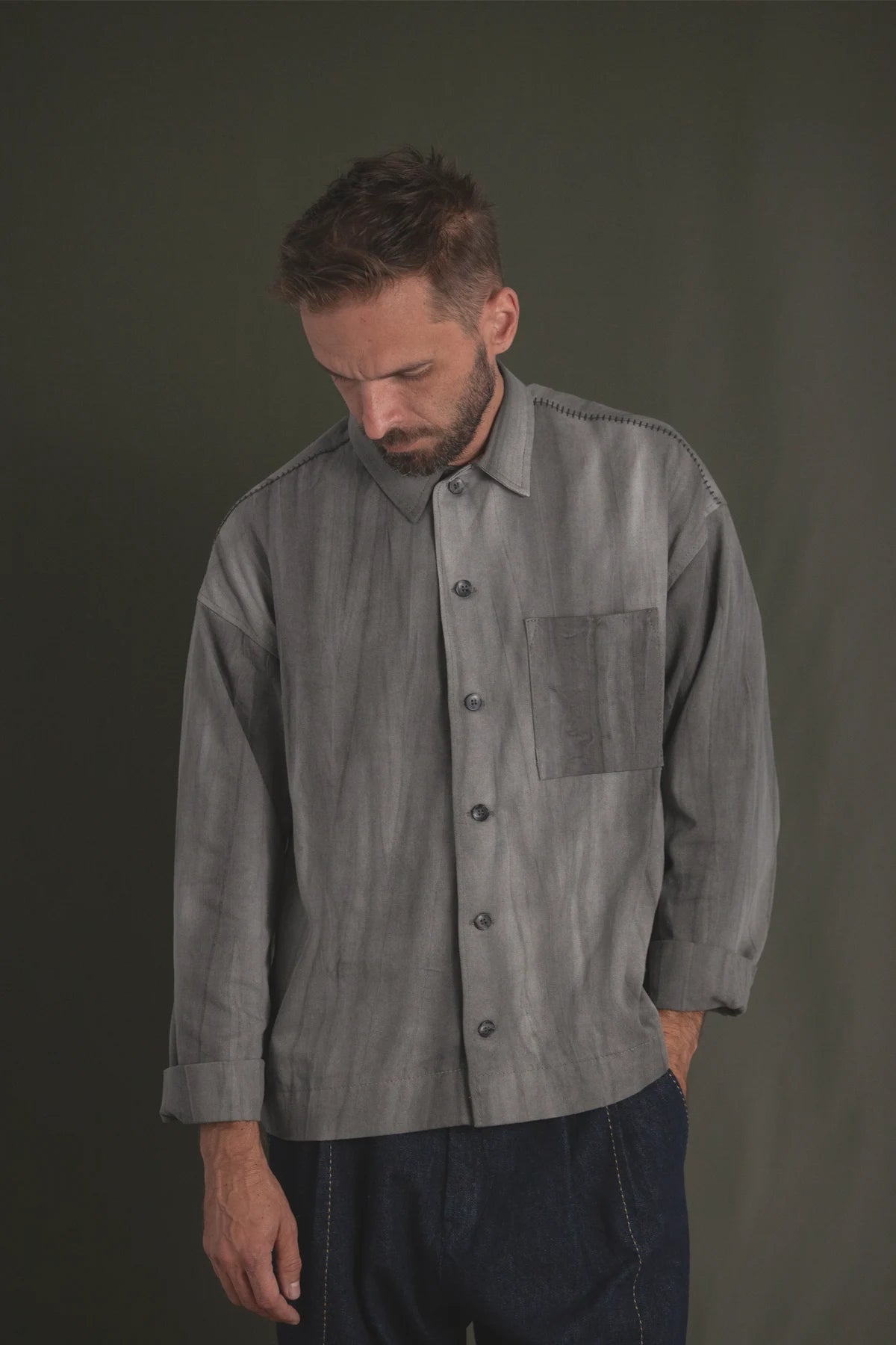 GREY WORK SHIRT