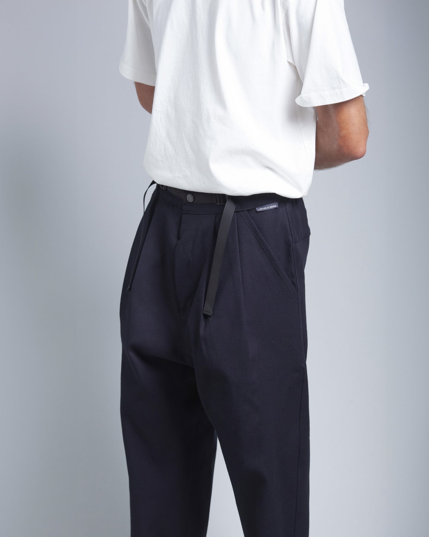 NAVY JACQUARD PATTON PANTS 4.0 - HAVIE MNFCT.