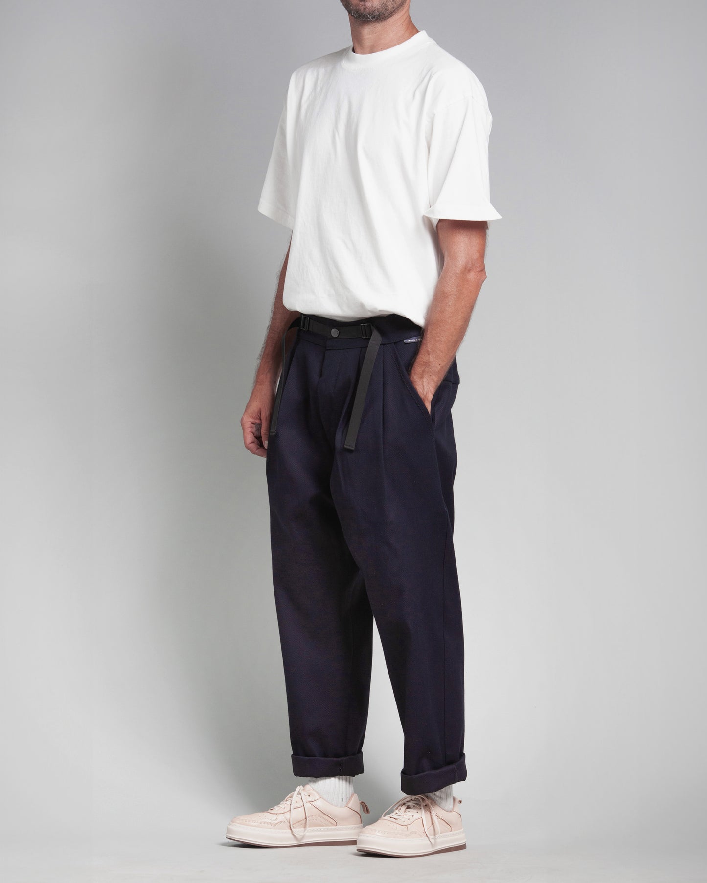 NAVY JACQUARD PATTON PANTS 4.0 - HAVIE MNFCT.