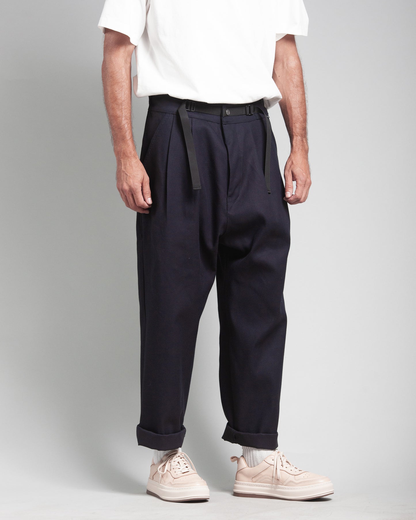 NAVY JACQUARD PATTON PANTS 4.0 - HAVIE MNFCT.