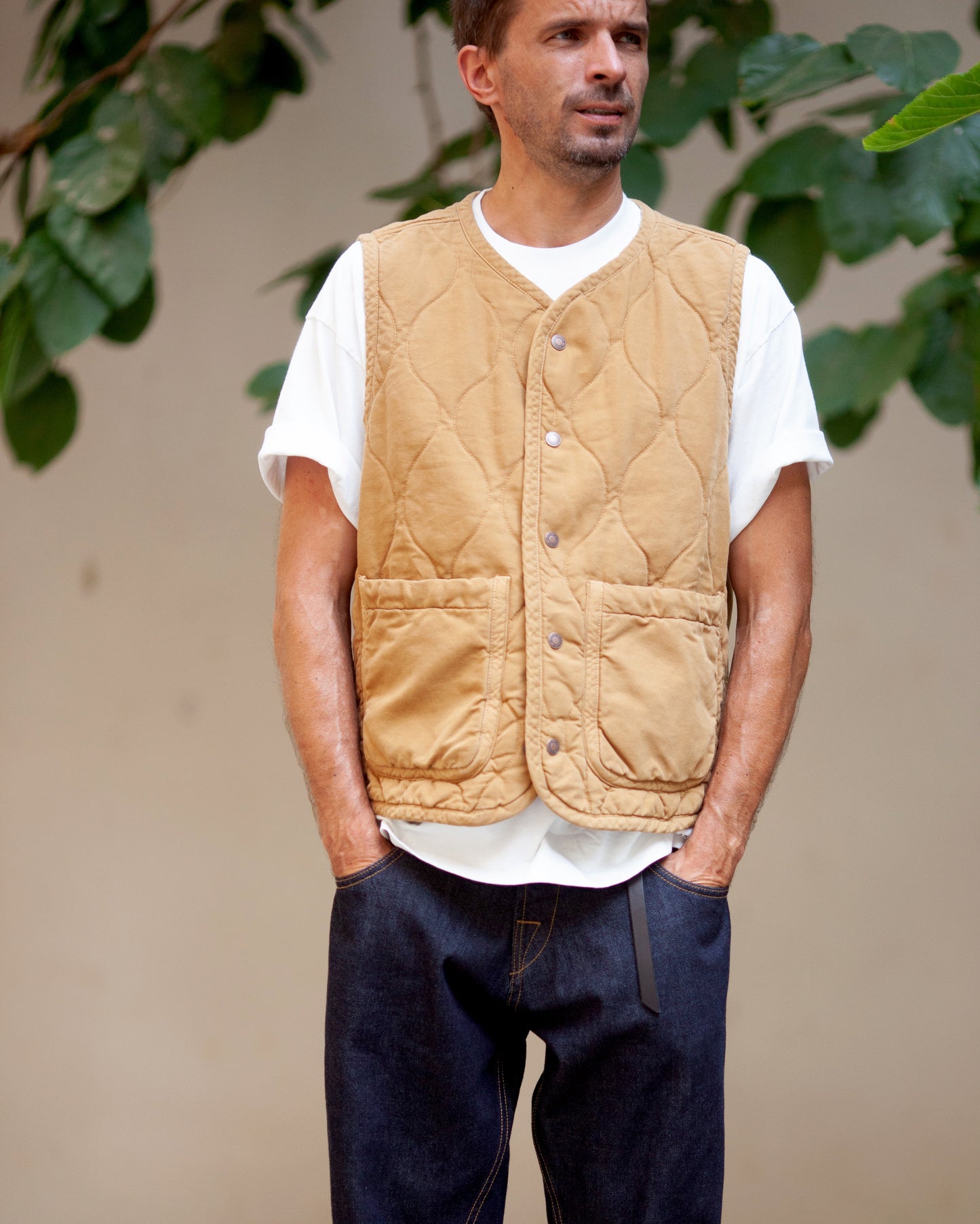 MUSTARD QUILTED VEST - HAVIE MNFCT.