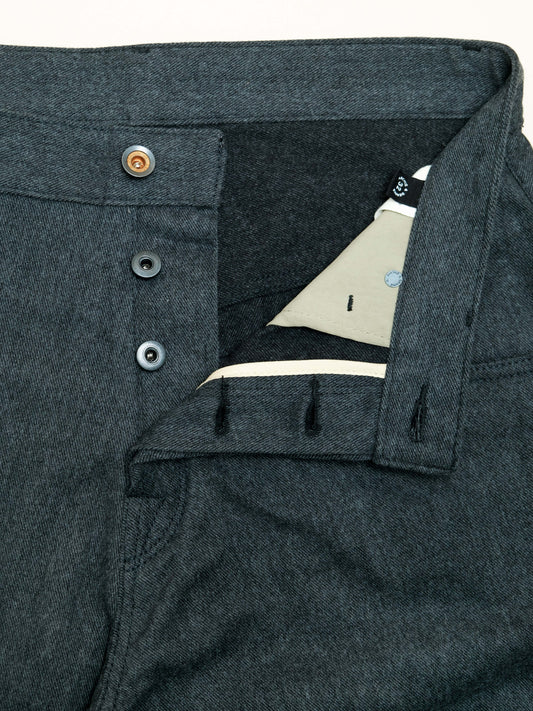CARROT PANTS- BRUSHED CHARCOAL TWILL