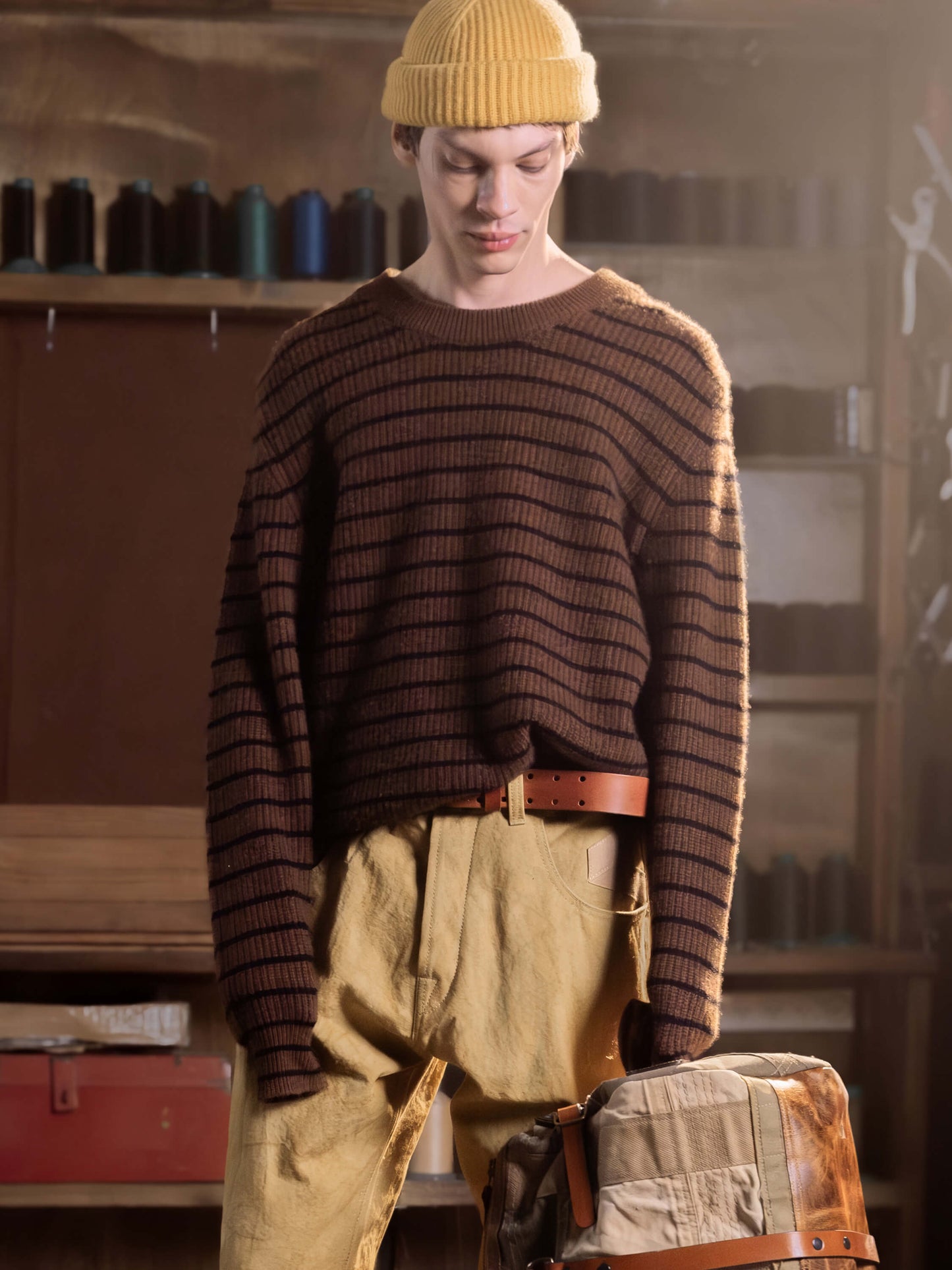 CEDAR STRIPED CASHMERE SWEATER