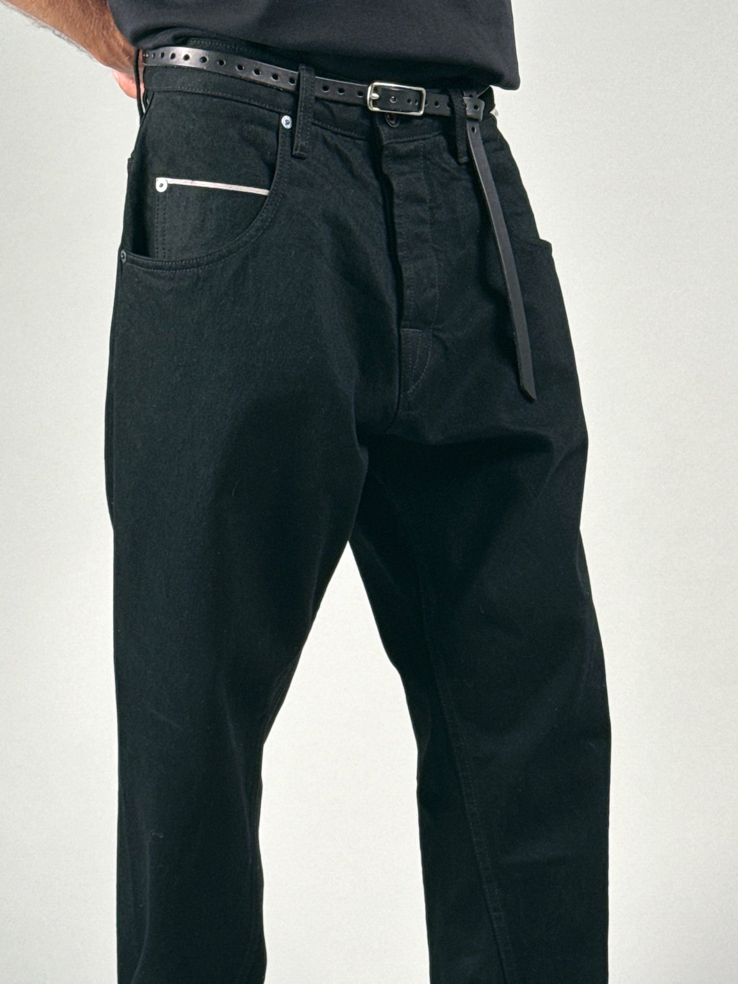 BLACK SELVEDGE DENIM PANTS - HAVIE MNFCT.