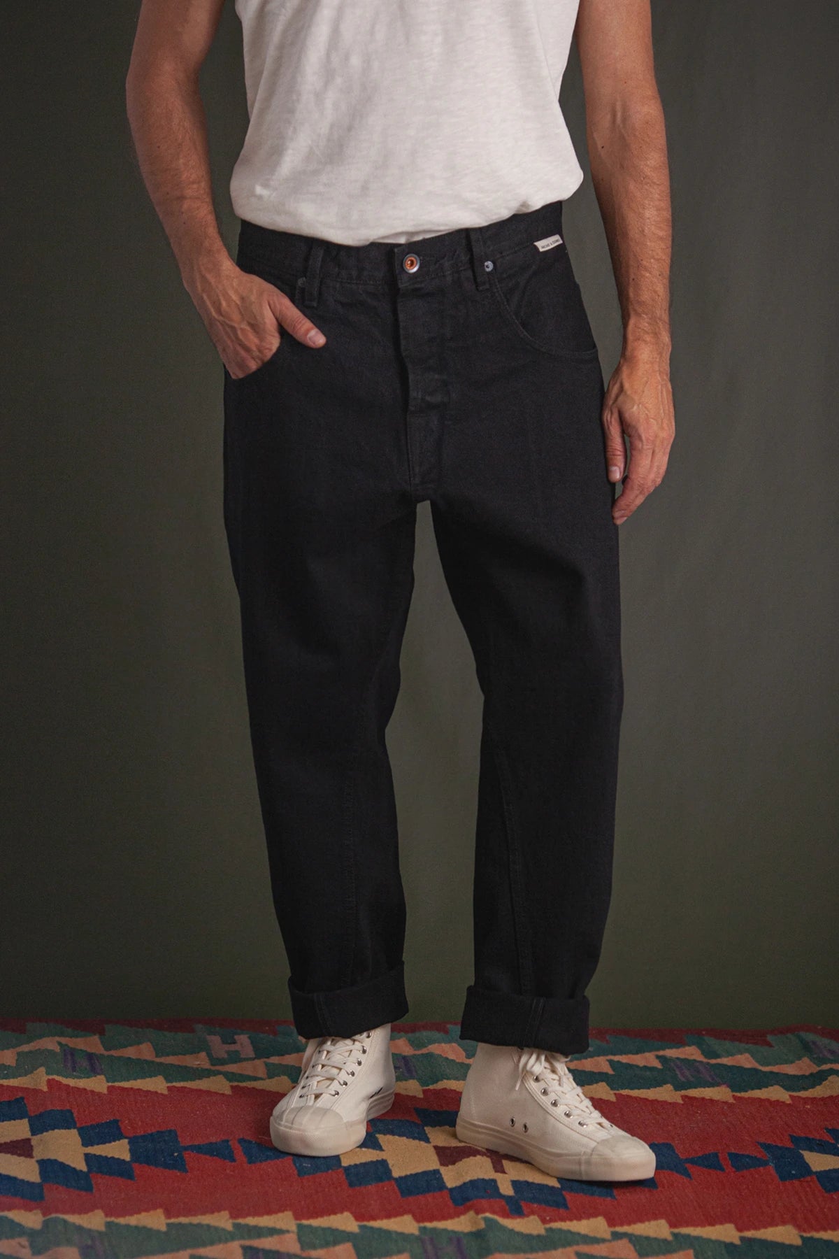 BLACK SELVEDGE DENIM PANTS