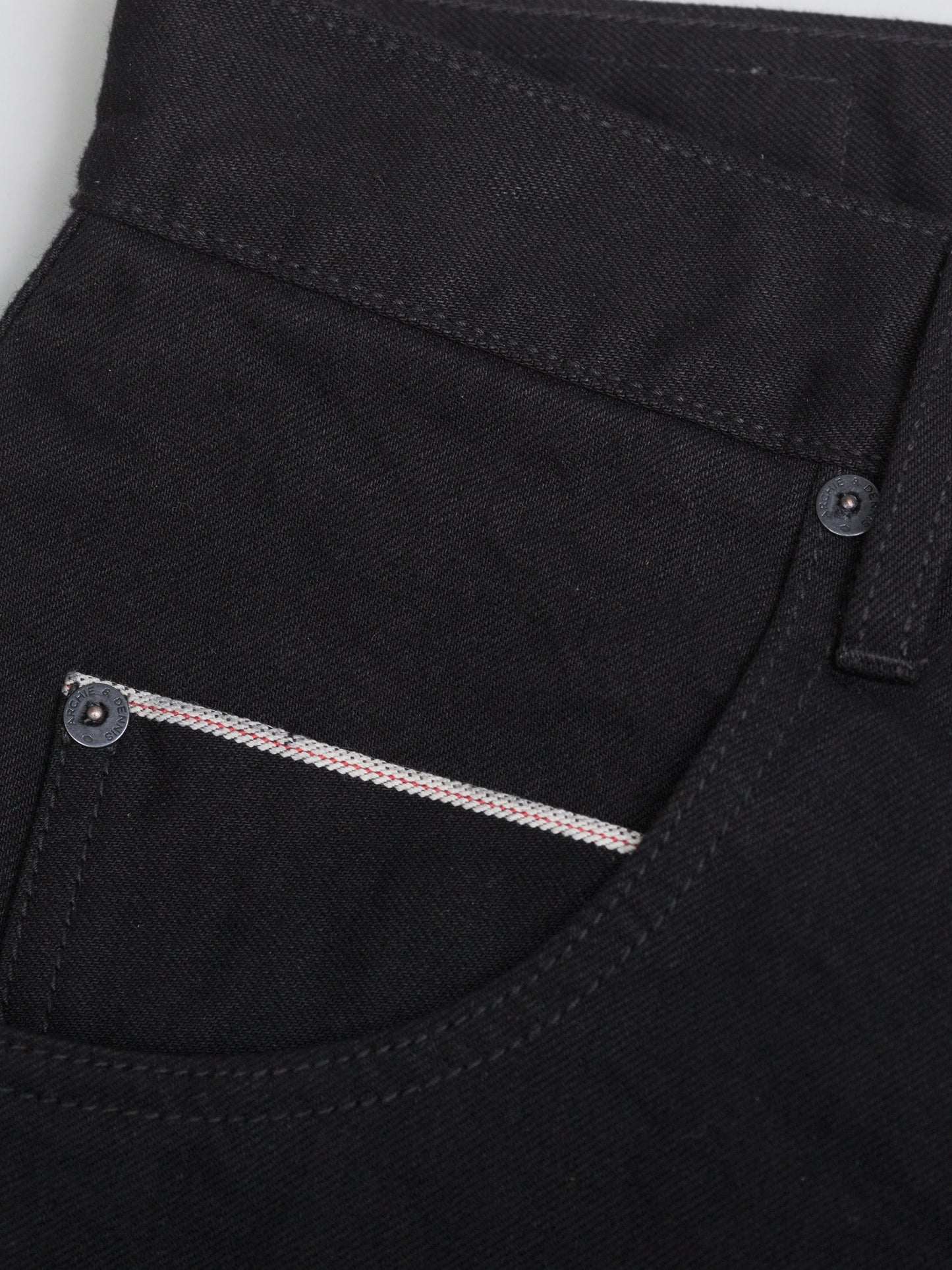 BLACK SELVEDGE DENIM PANTS - HAVIE MNFCT.