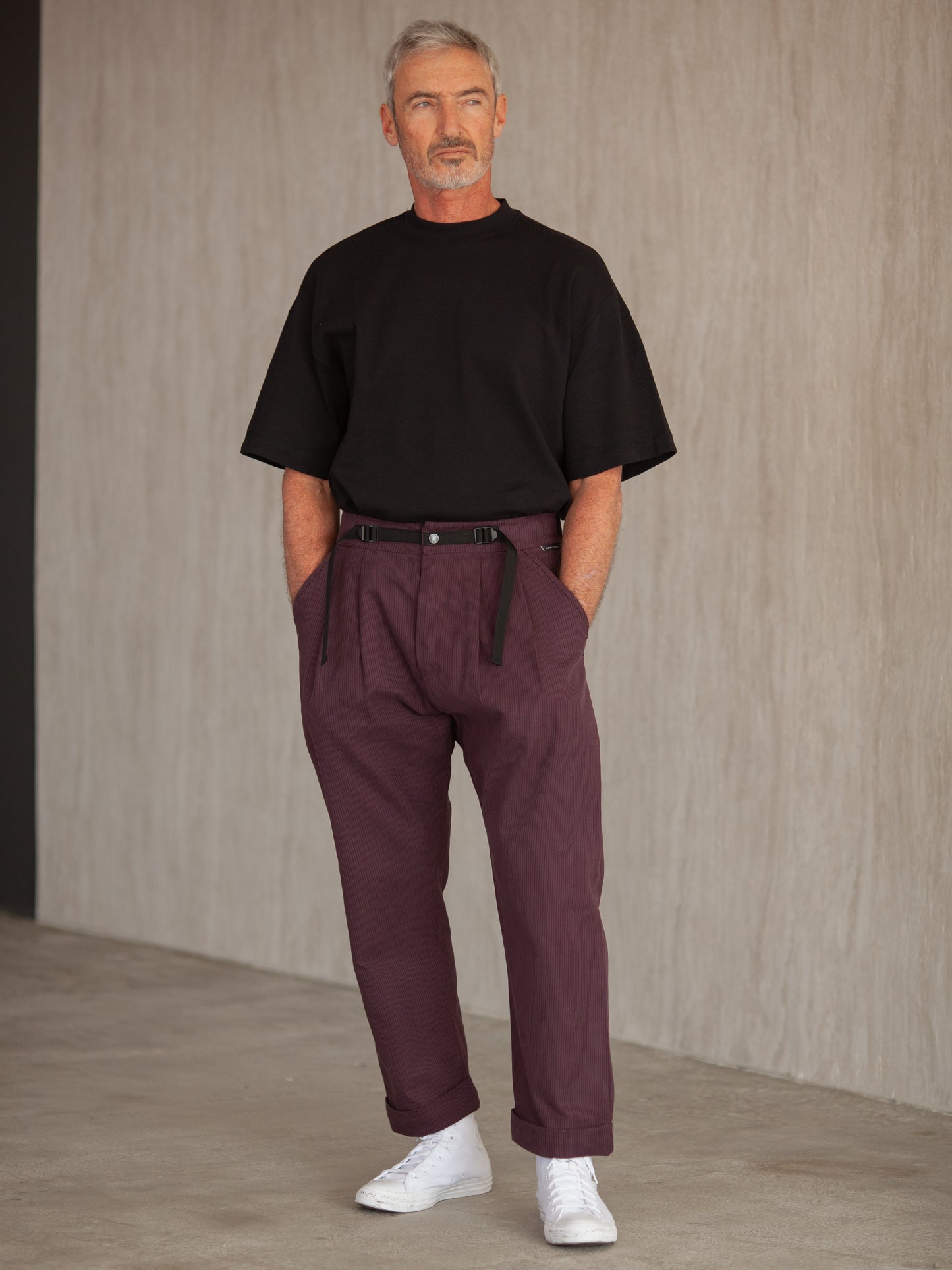 BURGUNDY HERRINGBONE PATTON PANTS 4.0 - HAVIE MNFCT.