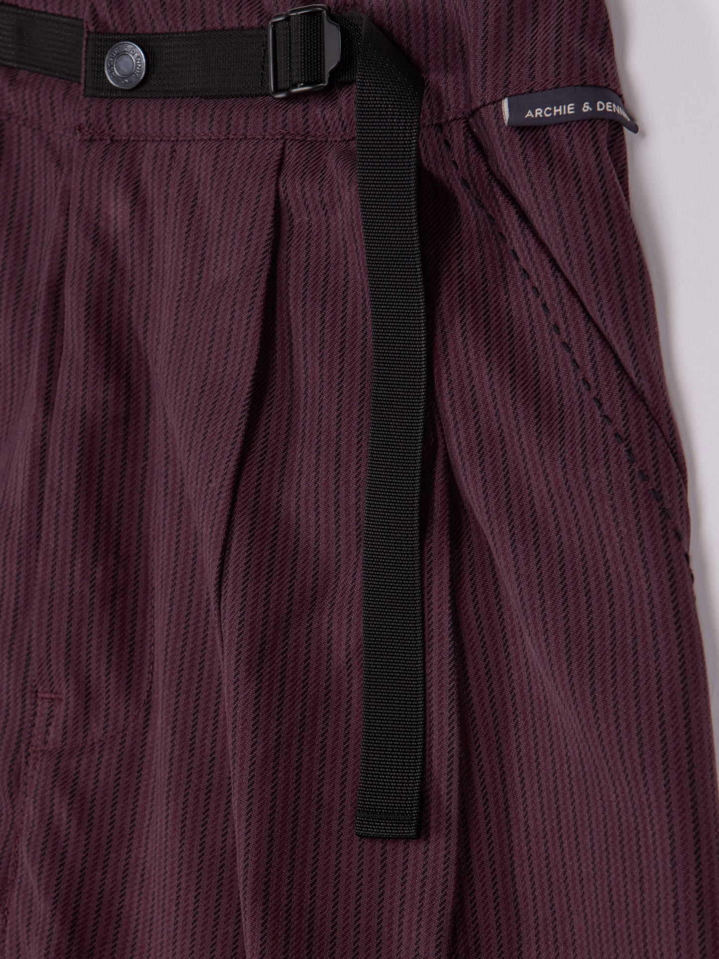 BURGUNDY HERRINGBONE PATTON PANTS 4.0 - HAVIE MNFCT.