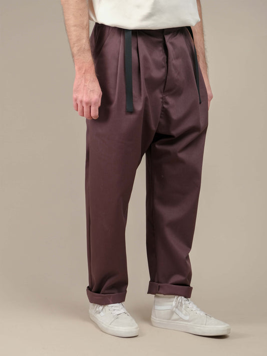 BURGUNDY CRISP PATTON PANTS 7.0