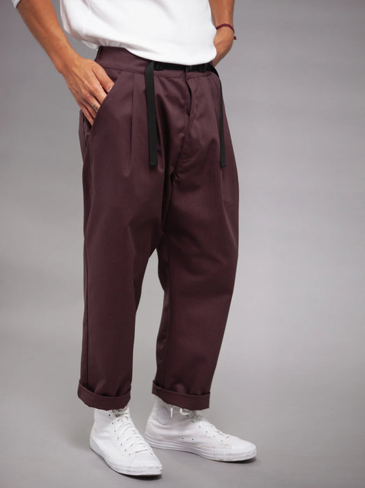 BURGUNDY CRISP PATTON PANTS 7.0