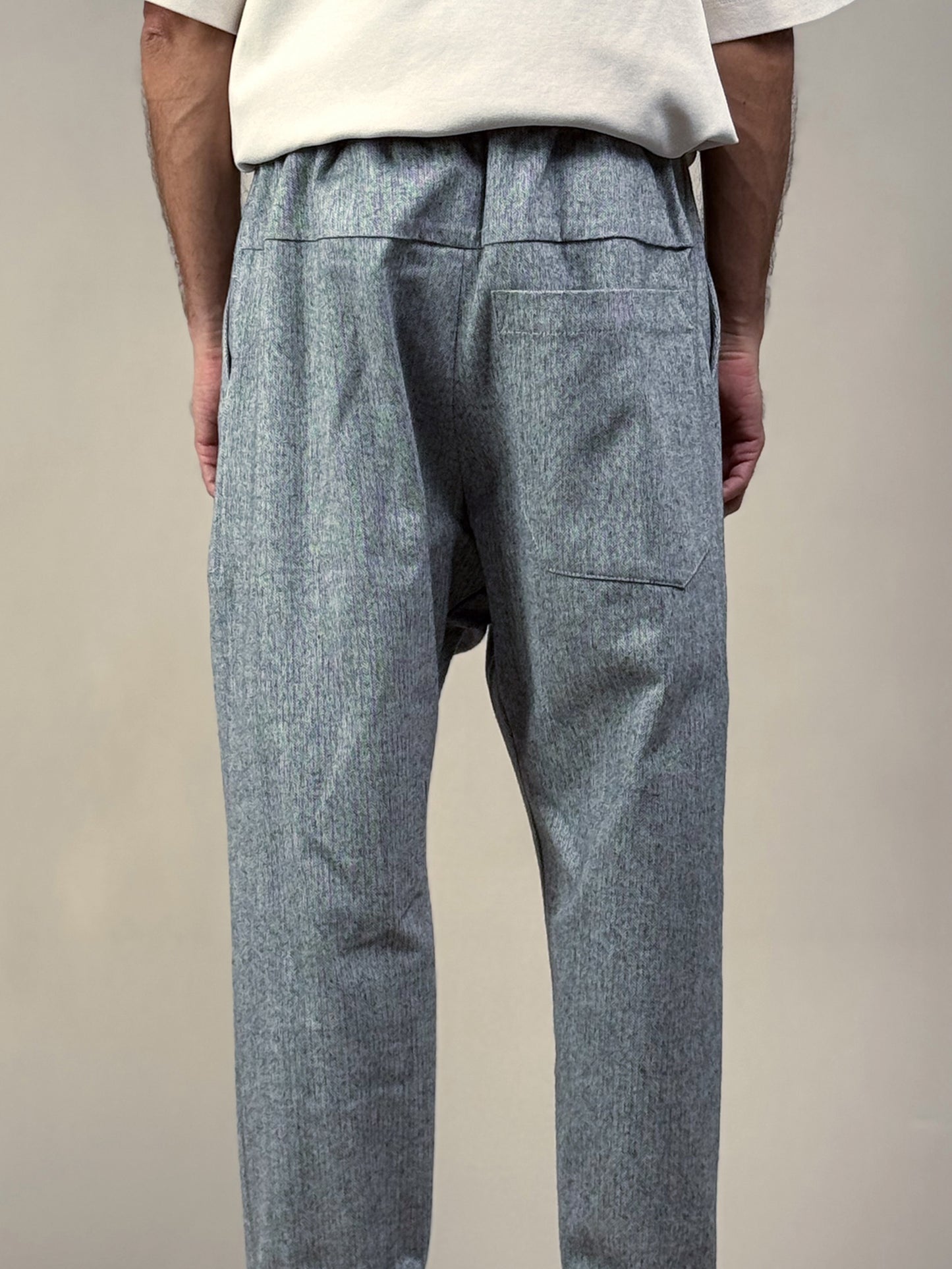 LIGHT GREY HERRINGBONE PATTON PANTS - HAVIE MNFCT.