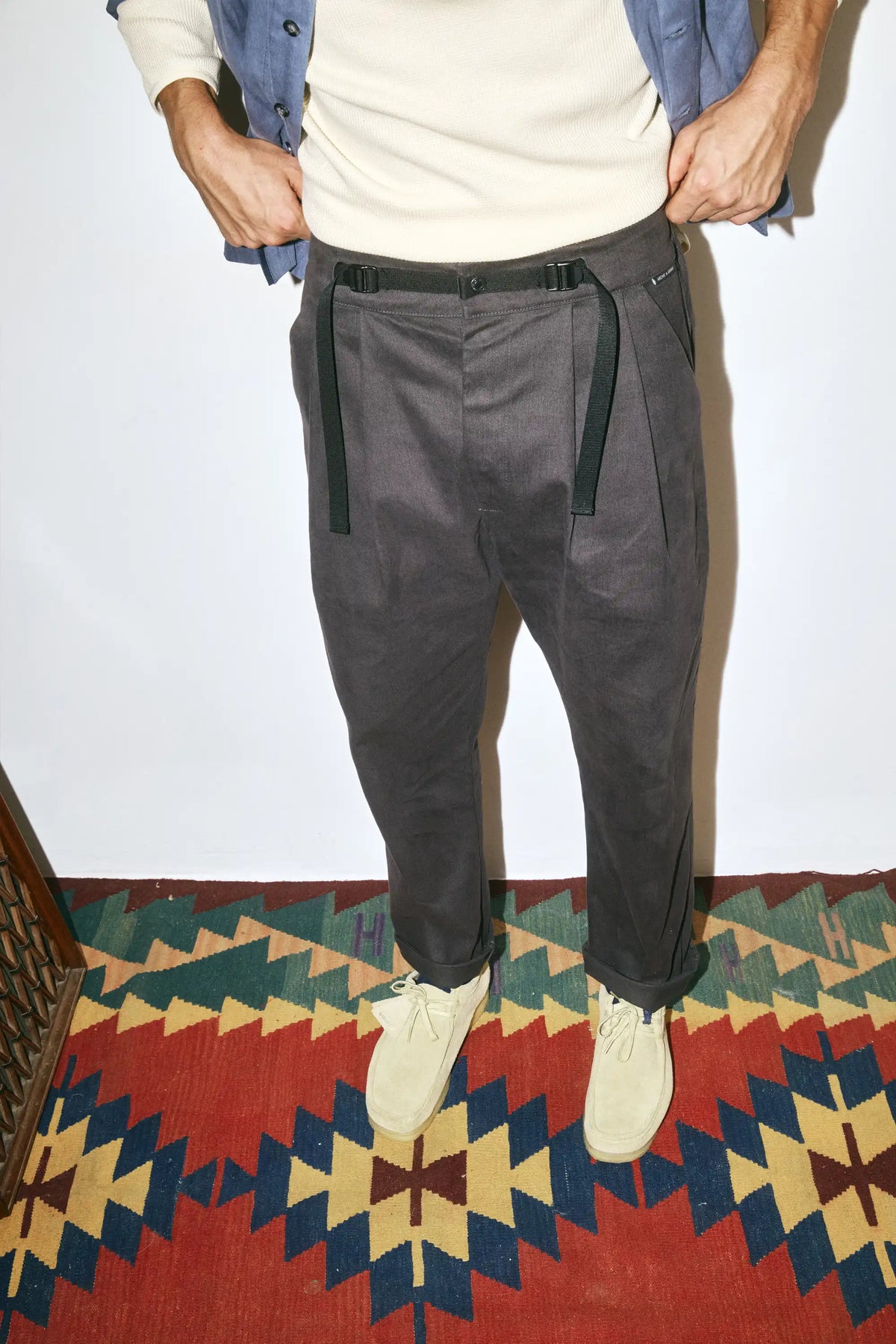 GREY TWILL PATTON PANTS 7.0