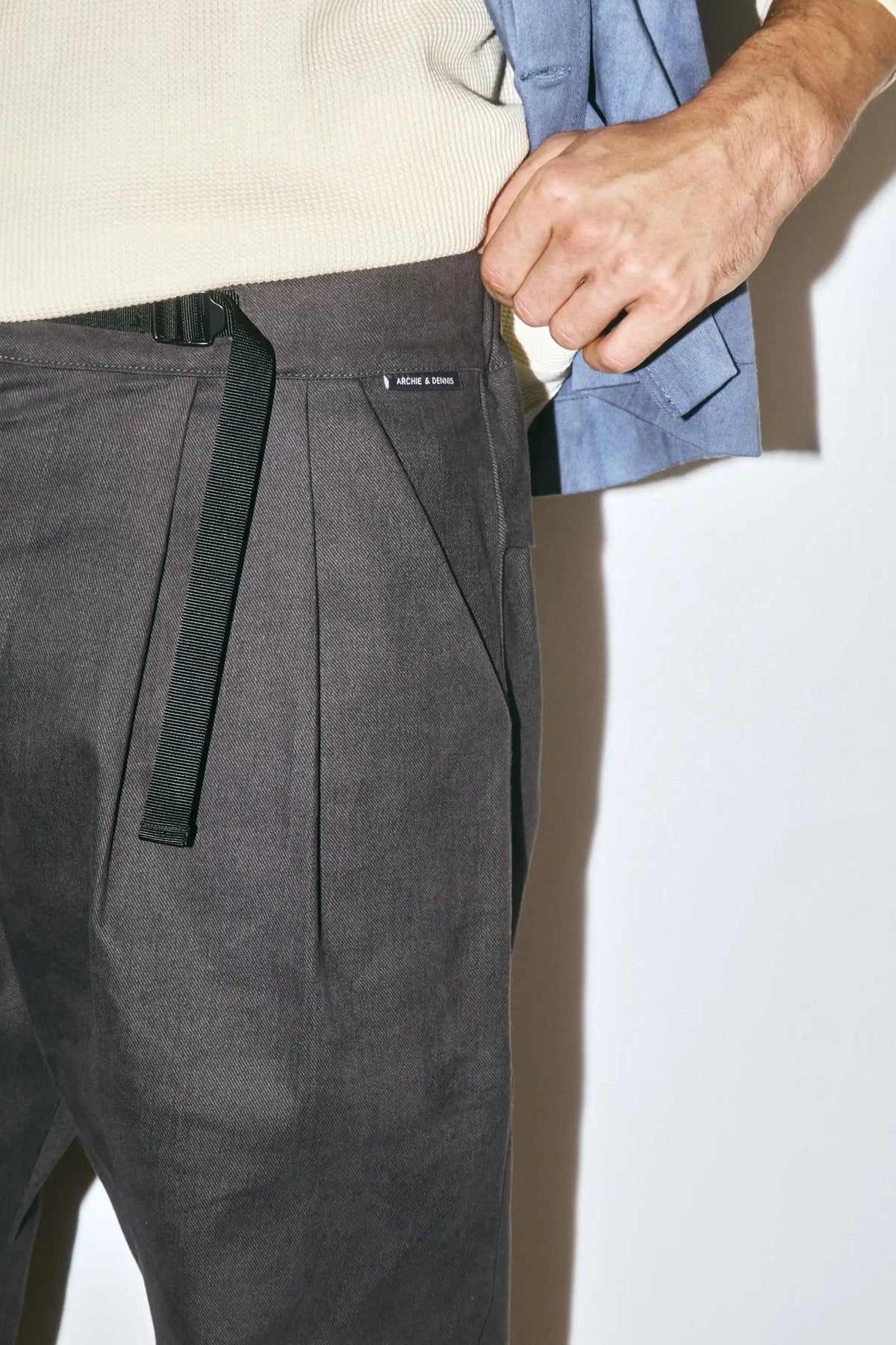 GREY TWILL PATTON PANTS 7.0