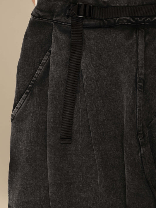 BLACK WASH DOUBLE-KNIT PATTON