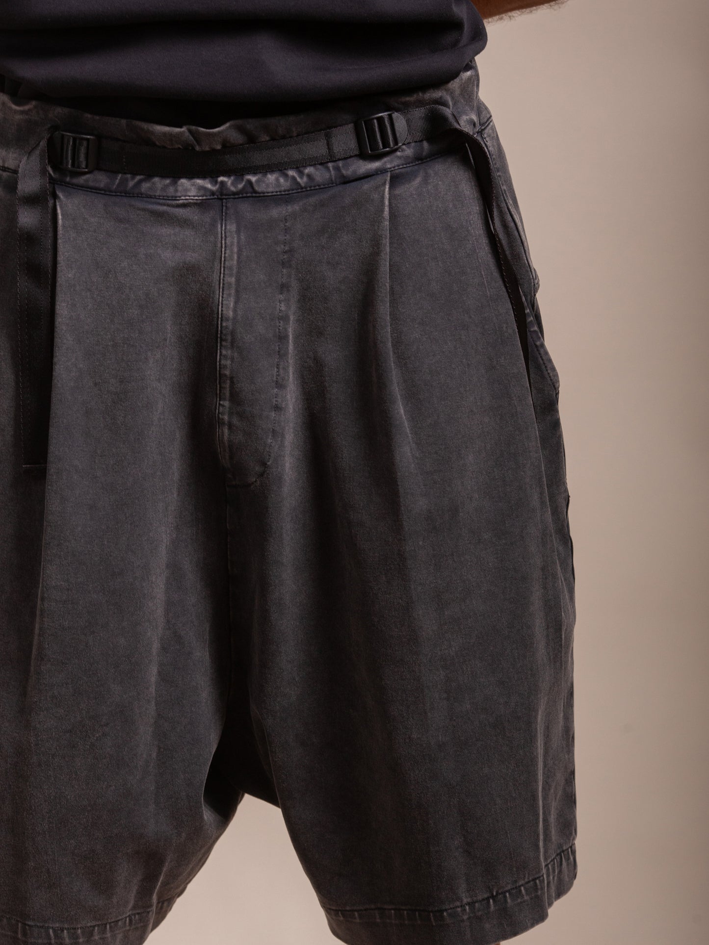 PATTON WASHED BLACK SHORTS - HAVIE MNFCT.