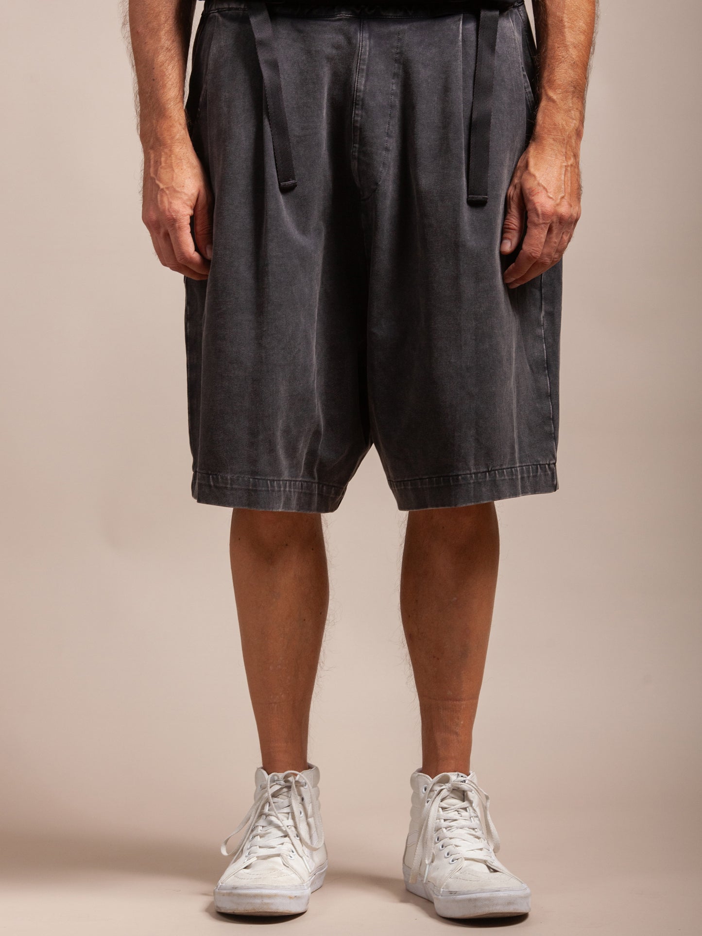 PATTON WASHED BLACK SHORTS - HAVIE MNFCT.