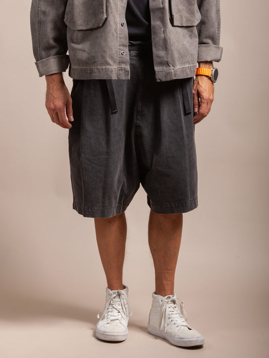 PATTON WASHED BLACK SHORTS - HAVIE MNFCT.