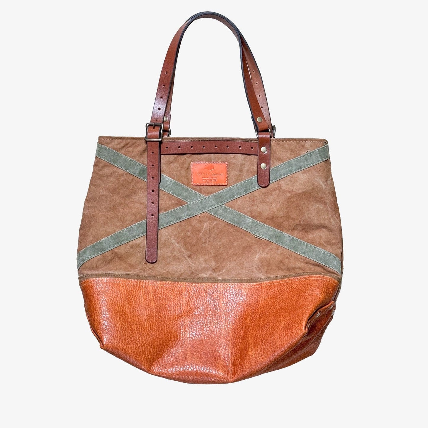 BENZIN TOTE LEATHER BOTTOM