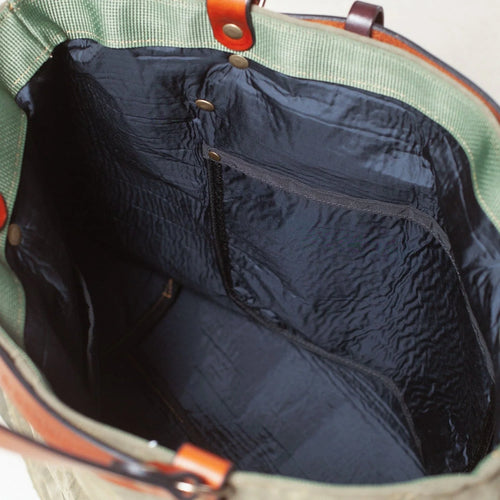 BENZIN TOTE WASHED GREEN - HAVIE MNFCT.