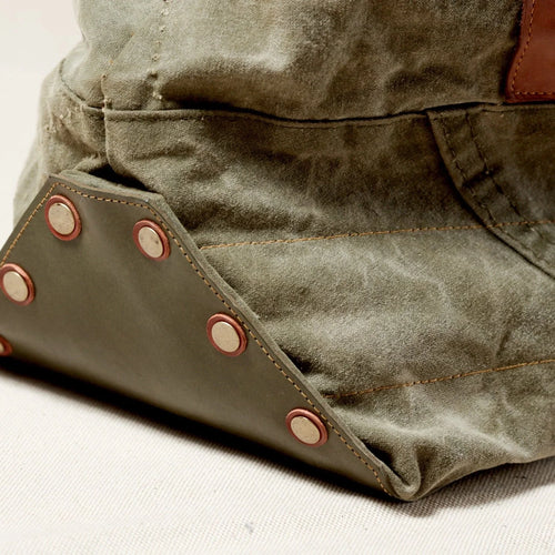 BENZIN TOTE WASHED GREEN - HAVIE MNFCT.