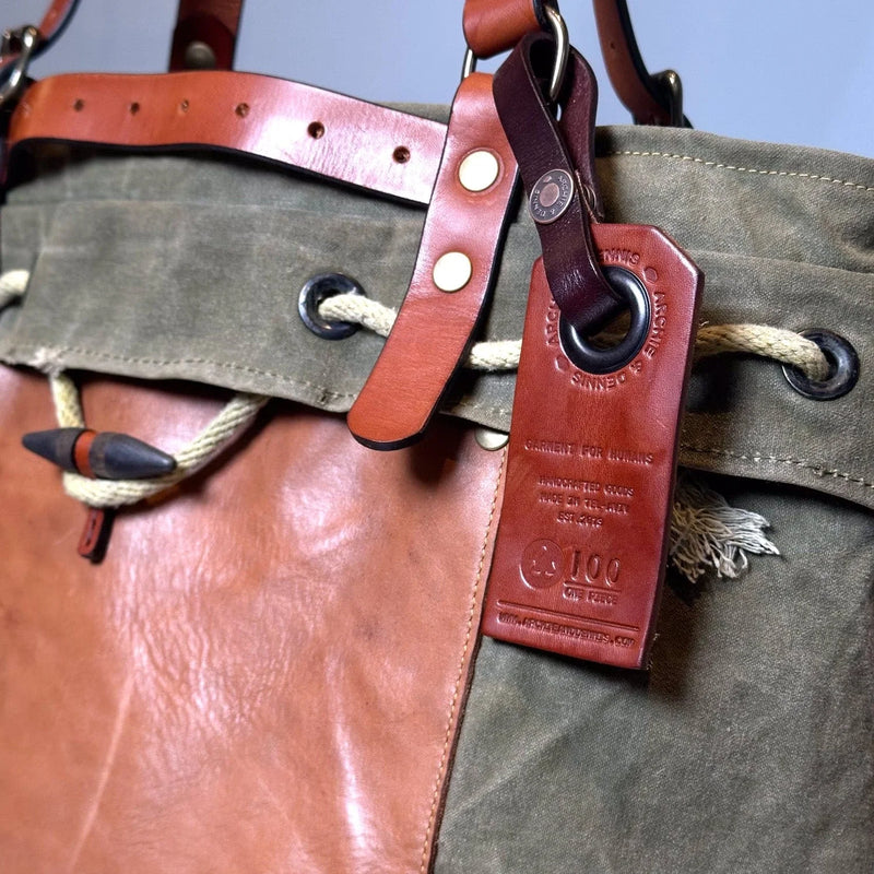 BENZIN TOTE WASHED GREEN - HAVIE MNFCT.