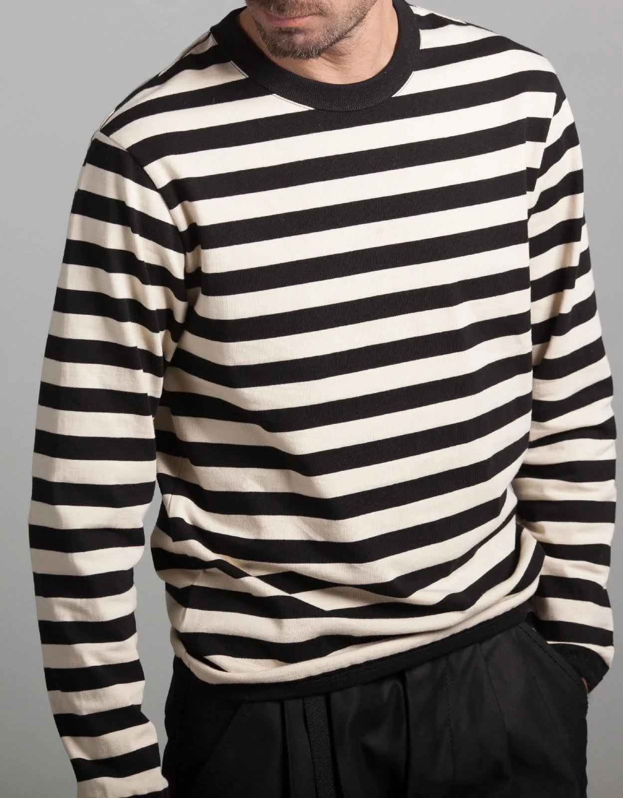 Black Stripe Vagabond Shirt - HAVIE MNFCT.