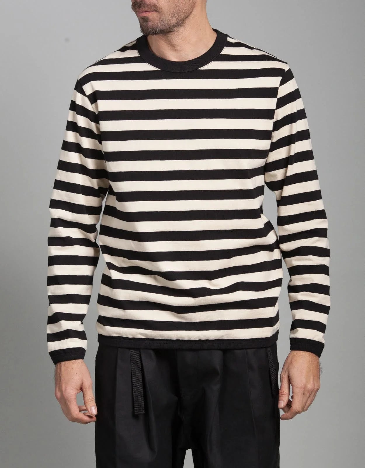 Black Stripe Vagabond Shirt - HAVIE MNFCT.