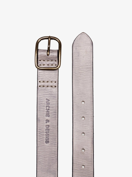CONCRETE GREY LEATHER BELT - HAVIE MNFCT.
