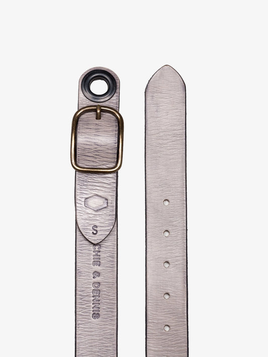 CONCRETE GREY LEATHER BELT - HAVIE MNFCT.