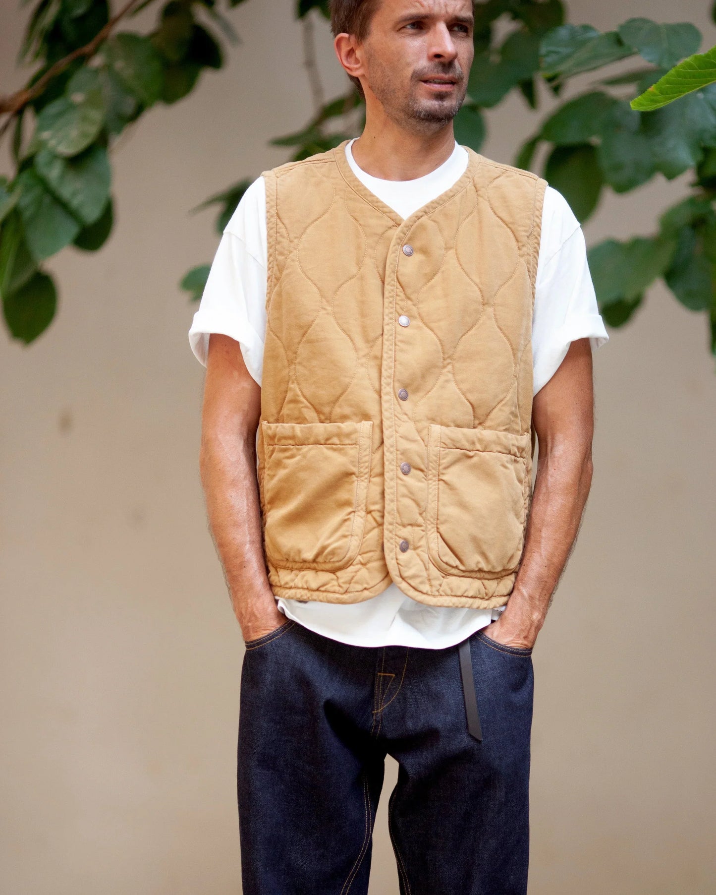 MUSTARD QUILTED VEST - HAVIE MNFCT.