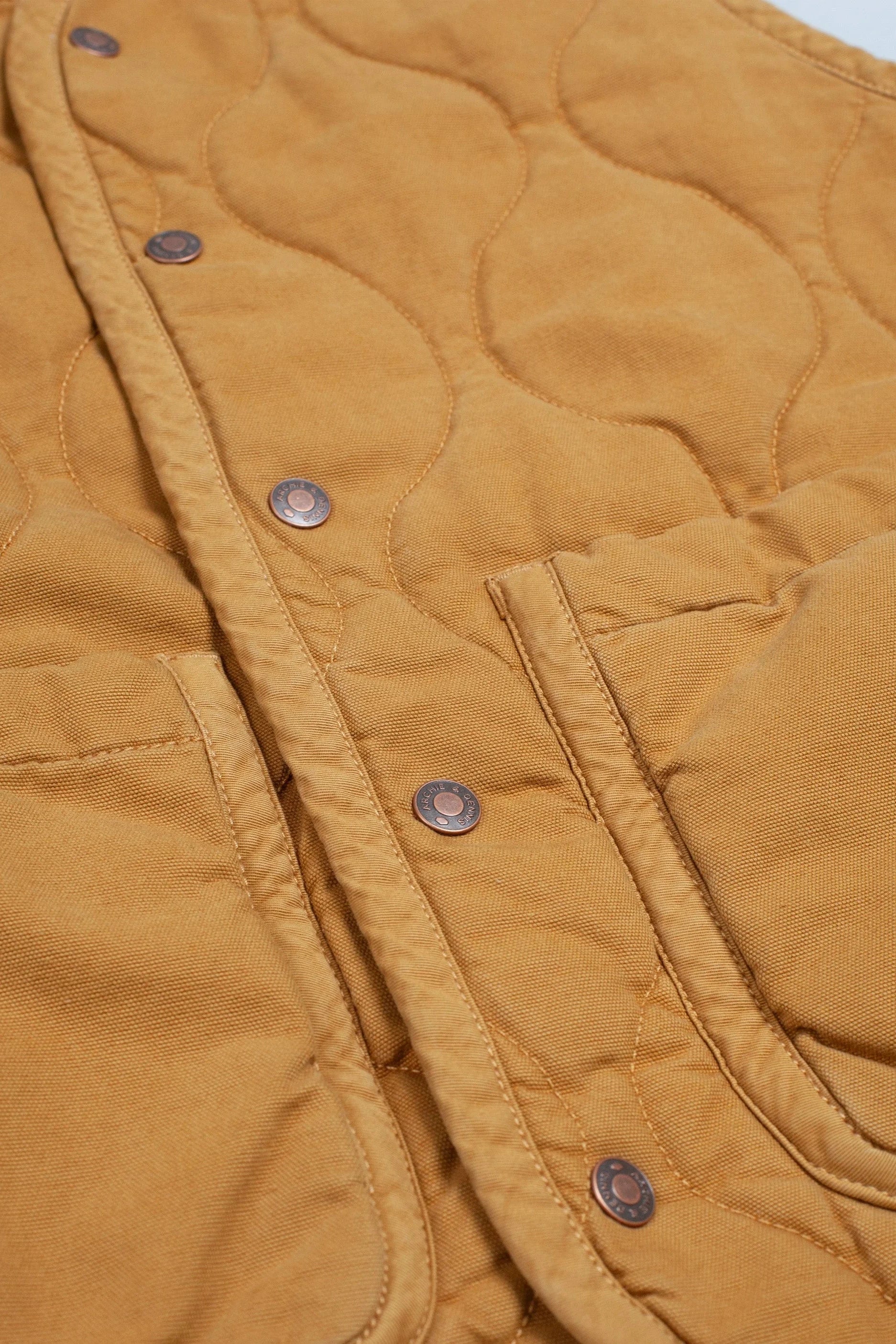 MEN'S DESIGNER MUSTARD QUILTED VEST – PADDED COTTON VEST - ARCHIE