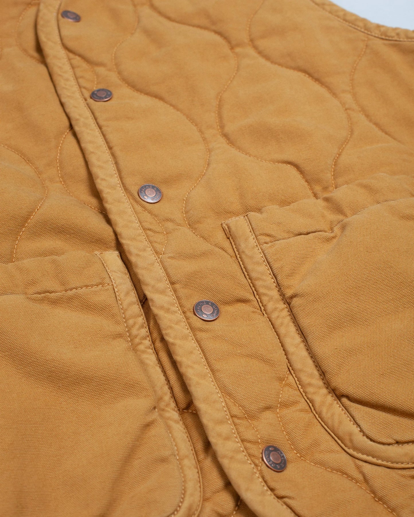 MUSTARD QUILTED VEST - HAVIE MNFCT.