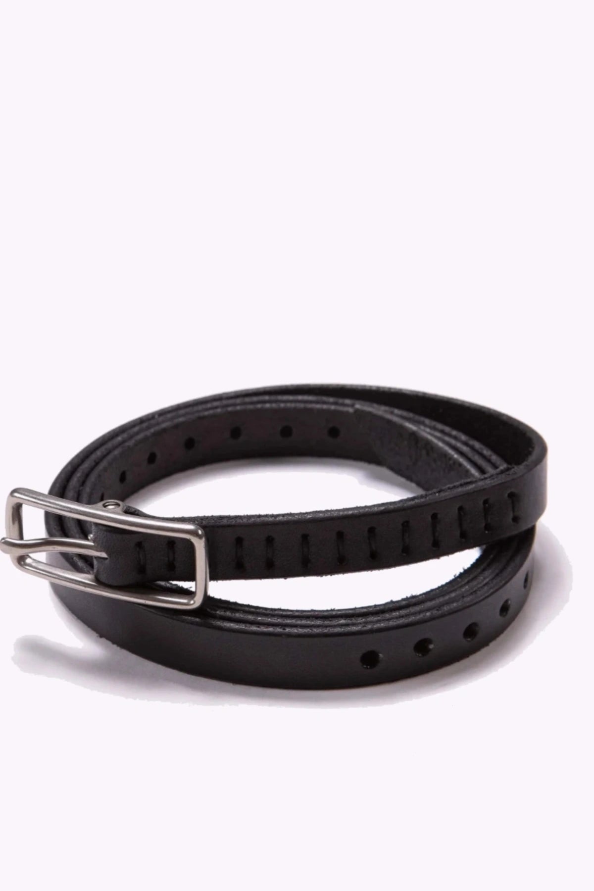 NARROW LEATHER BELT – VEGETABLE‑TANNED LEATHER ACCESSORY  display picture 1