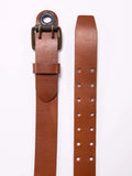 DOUBLE PRONG BROWN LEATHER BELT - HAVIE MNFCT.