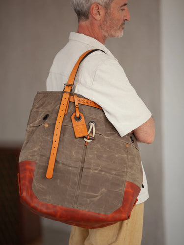 BENZIN TOTE LEATHER BOTTOM - HAVIE MNFCT.
