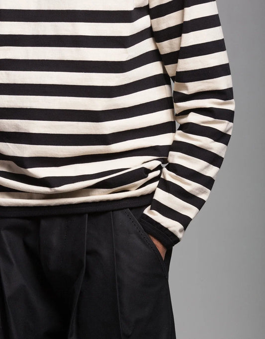 Black Stripe Vagabond Shirt - HAVIE MNFCT.