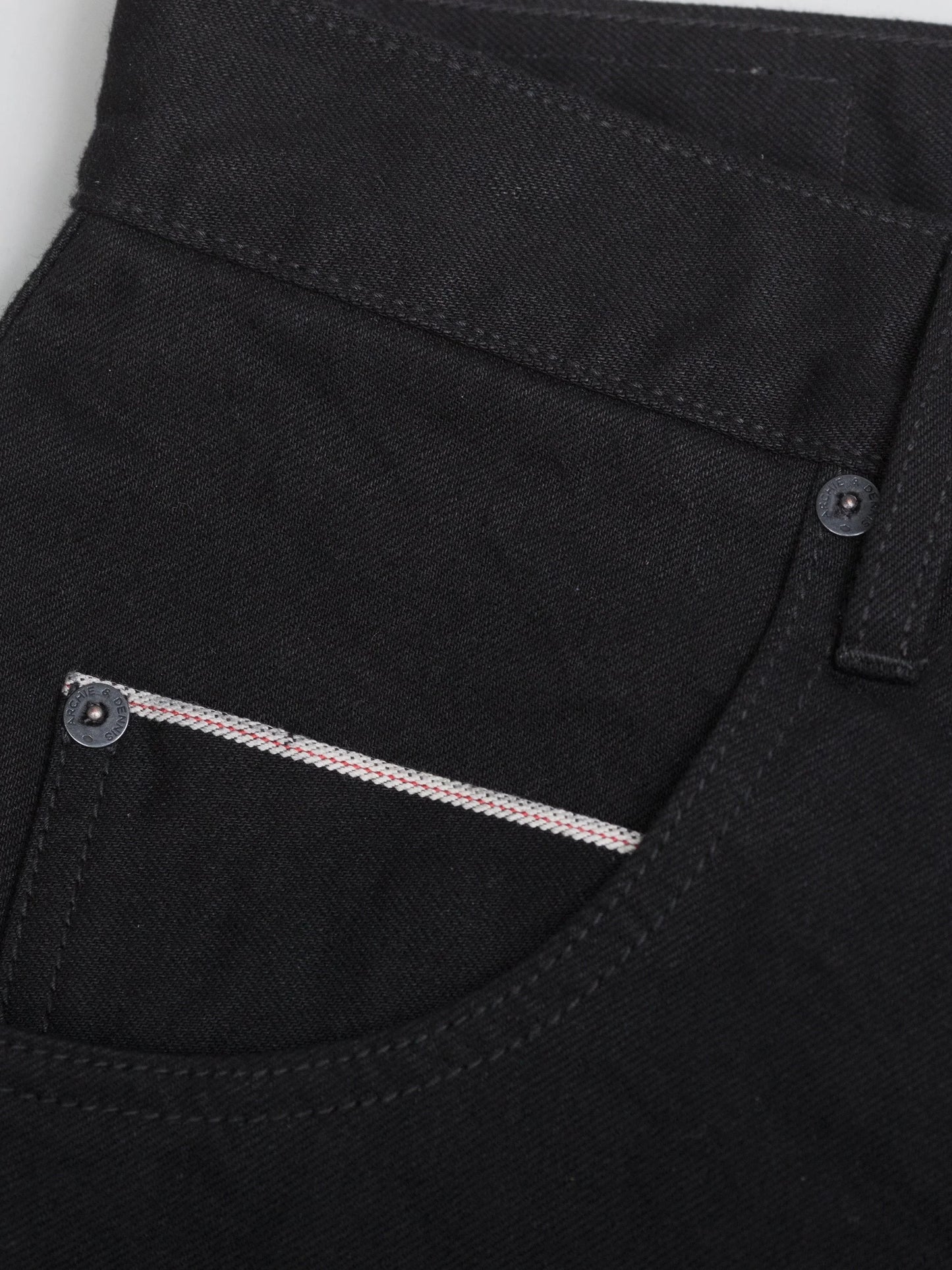 BLACK SELVEDGE DENIM PANTS - HAVIE MNFCT.