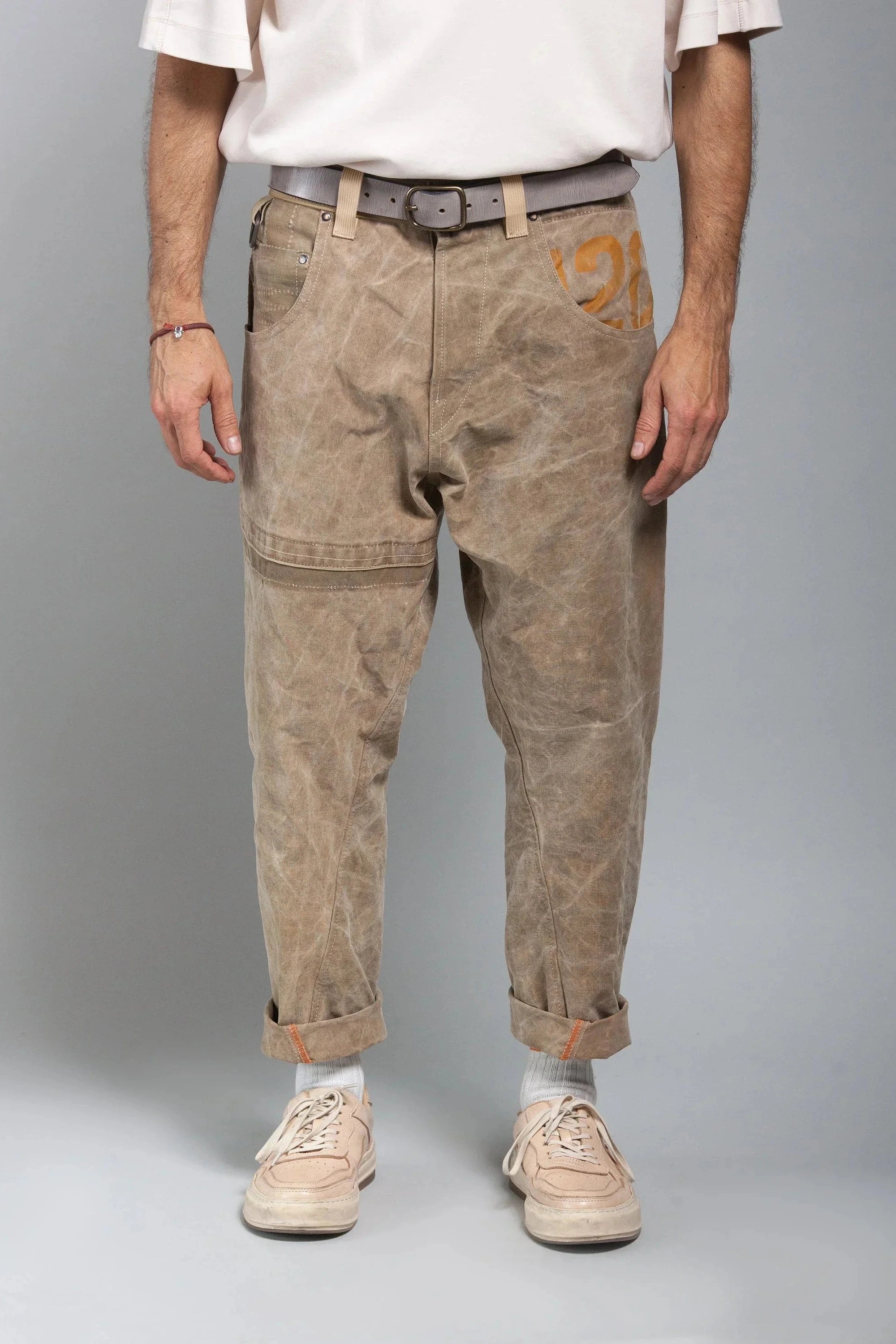 MEN'S DESIGNER ARMY CARROT PANTS 5.0 – UPCYCLED MILITARY CANVAS
