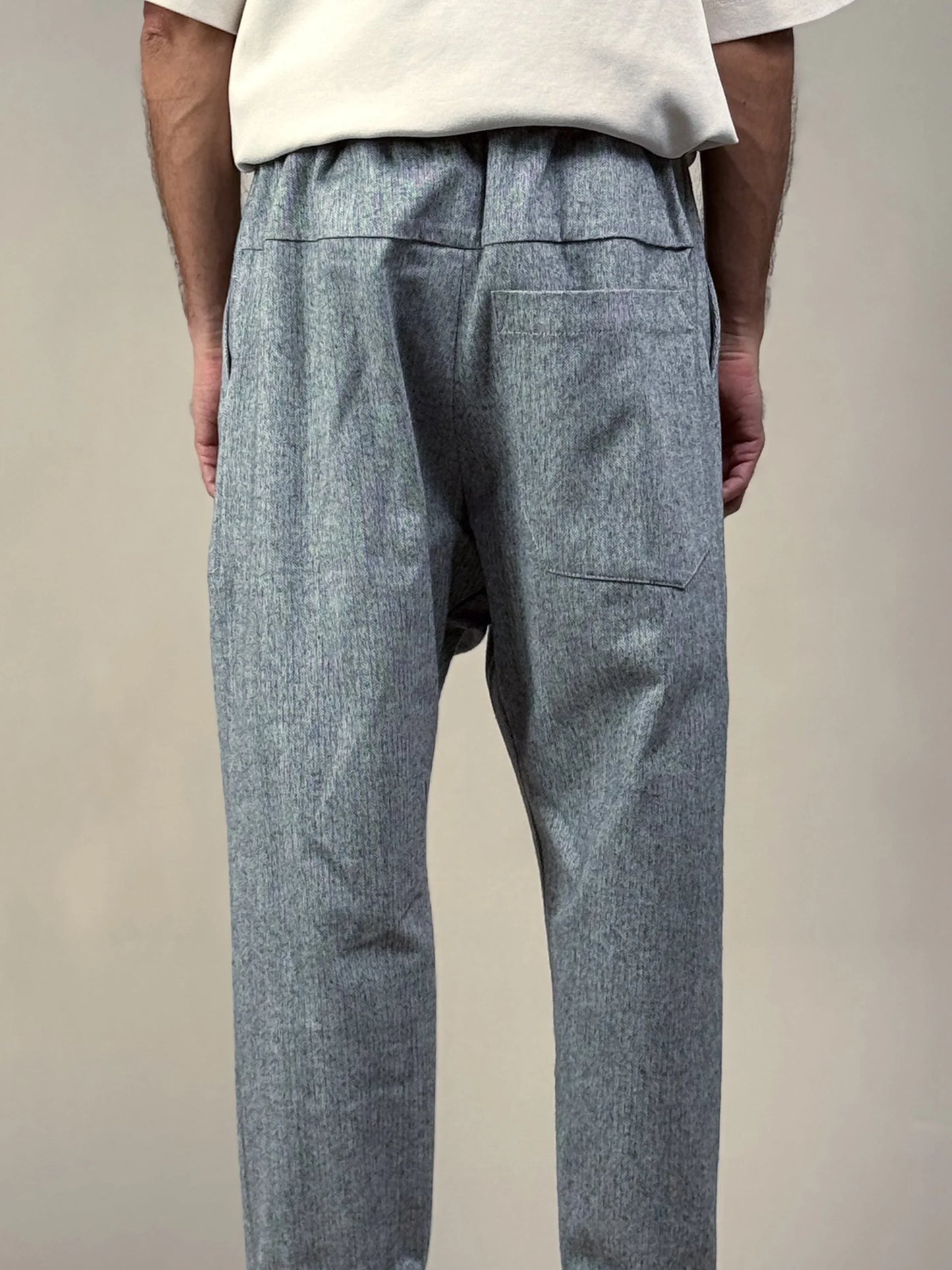 LIGHT GREY HERRINGBONE PATTON PANTS - HAVIE MNFCT.