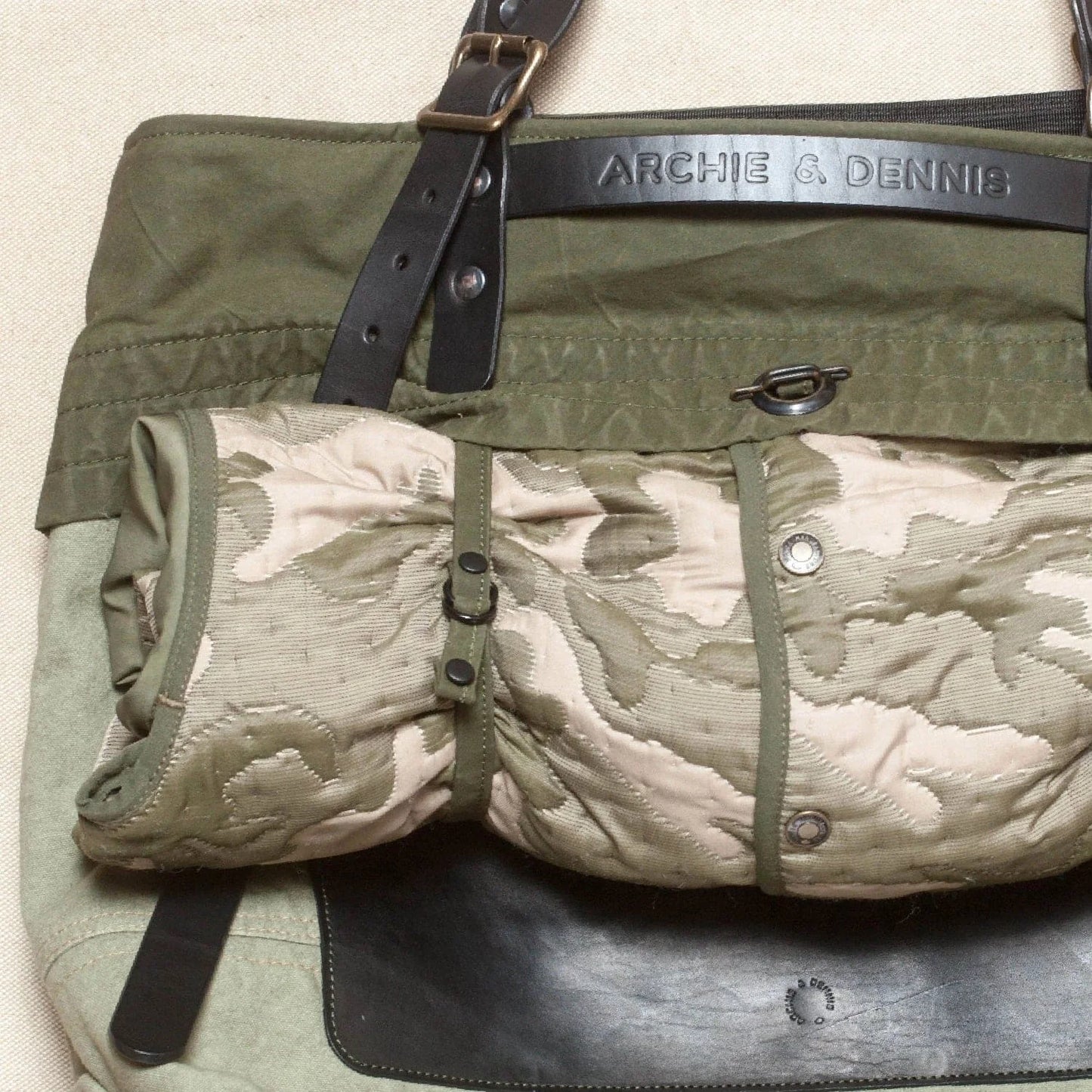 BENZIN TOTE WASHED GREEN - HAVIE MNFCT.