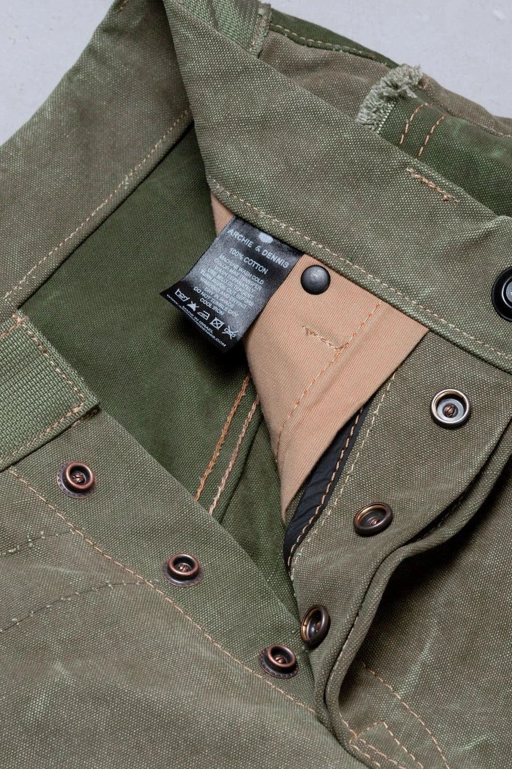 MEN'S DESIGNER ARMY CARROT PANTS – UPCYCLED MILITARY CANVAS PANTS