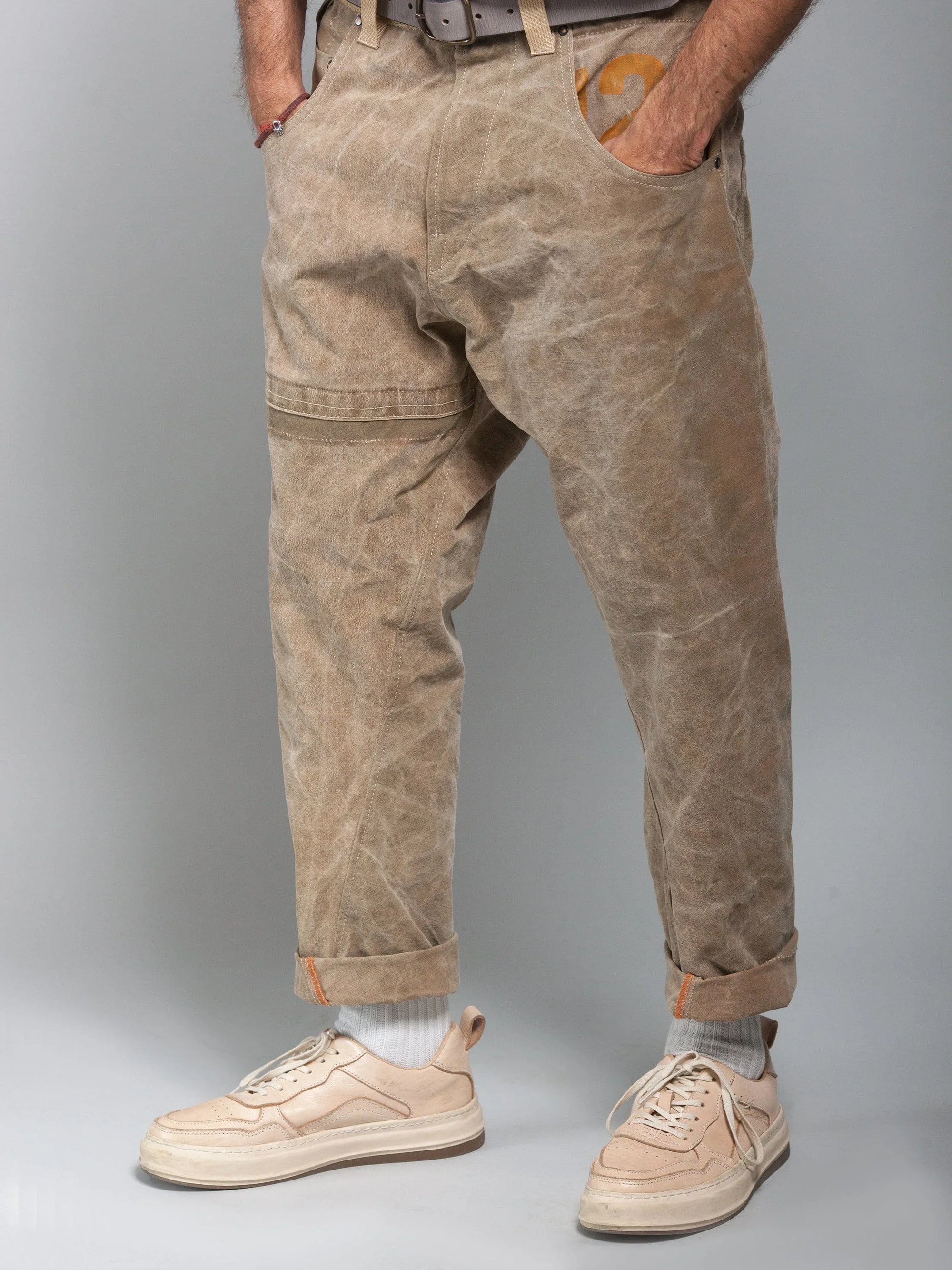 MEN'S DESIGNER ARMY CARROT PANTS 5.0 – UPCYCLED MILITARY CANVAS