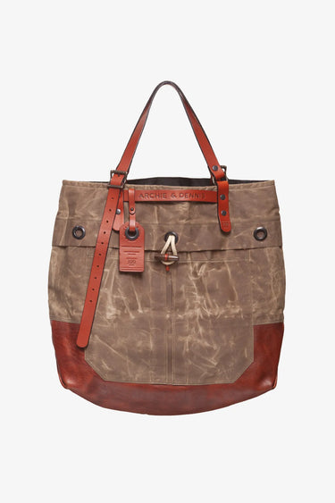 BENZIN TOTE LEATHER BOTTOM